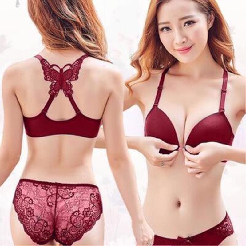 Bralette Triangle Set - مثير الجبهة خصم فراشة الجمال الظهر