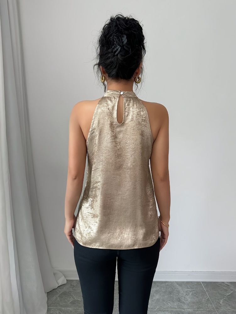بلوزة نسائية ذهبية لامعة بتصمي - مراجعة Blouse Off Shoulder وسعره