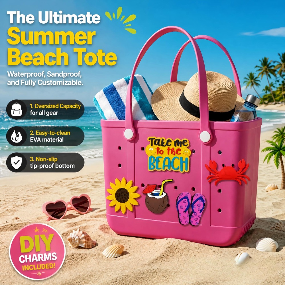 حقيبة يد كبيرة للنساء مصنوعة م - مراجعة Tote Bag Beach وسعره