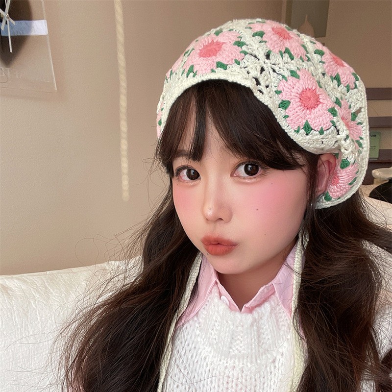 خمر النسيج الحياكة زهرة مثلث ا - مراجعة Headband Summer Knit وسعره